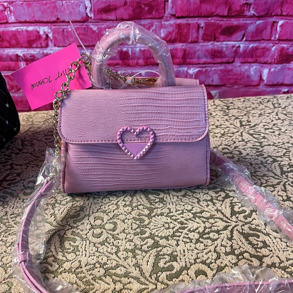 Betsey Johnson Poppy Satchel With Chain‎ NWTS